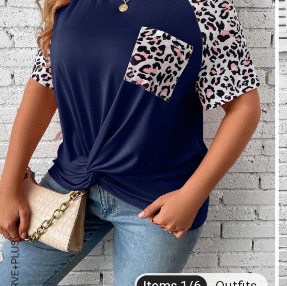 Women's Plus Size Top/Twist at Waist